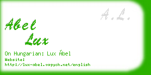 abel lux business card